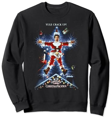 Warner Bros. Christmas Vacation Movie Poster Sweatshirt Schwarz Unisex Erwachsener Klassisch Langarm Pullover Hoodie M