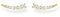 Thomas Sabo Damen Ohrringe Ear climber weiße Steine gold, 925 Sterlingsilber