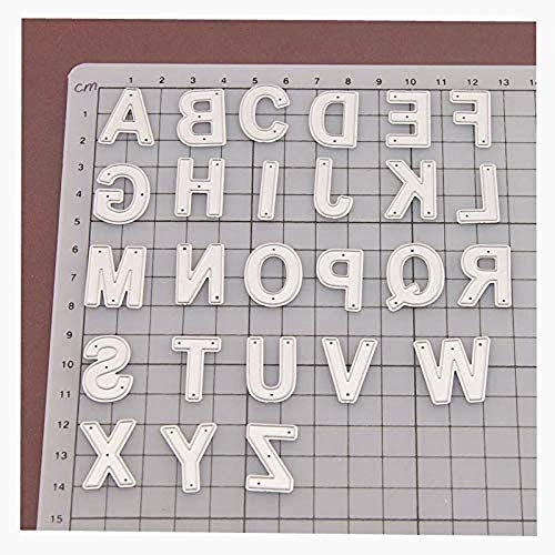 arriettycraft Metall-Stanzformen mit Großbuchstaben für die Kartenherstellung Stanzformen für Großbuchstaben Alphabet Großbuchstaben, ABC (A-Z)