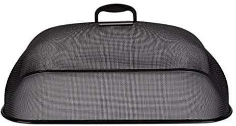 Hemoton Metal Mesh Food Cover Food Protectors Rectangle Food Tent Anti Fly for Outdoor Picnic Home Kitchen Black