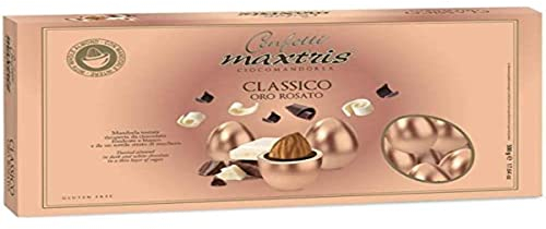 CONFETTI MAXTRIS CIOCOMANDORLA CLASSICO ORO ROSA SCATOLA 500g
