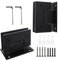 2er-Pack Glas-Duschtürscharniere, 90 Grad Duschscharniere, Ersatzteile mit Montagematerial, Edelstahl Badezimmer-Torklemme für 3/8 Zoll bis 1/2 Zoll Glas, schwarz