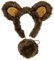 W WIDMANN MILANO Party Fashion 10116 - Verkleidungsset Bär, Haarreif mit Ohren und Schwanz, braun, Tier, Motto-Party, Karneval