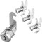 BOZXYE 3 Pack Cabinet Lock with Key, 1-1/8 Cam Locks Keyed Alike, Rv Locks for Storage Door Secure Files Drawers Mailbox Toolbox Camper Door, Zinc Alloy