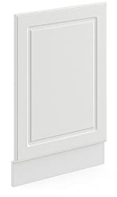 Vicco Frontblende R-Line, Geschirrspüler Fronttür, Weiß Landhaus/Weiß, 45 cm ohne Arbeitsplatte
