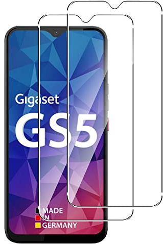 QULLOO Schutzfolie kompatibel mit Gigaset GS5 / GS5 Lite / GS5 Pro / GS4 / GS290, 2 Stück 9H Schutzglas Panzer Schutz Glas Displayschutz Folie Anti-Scratch Folie Displayschutzfolie -Transparent