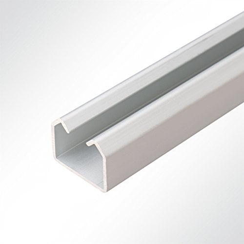 LYSEL® Vorhangschiene Laufschiene Schiebetürbeschlag Aluminium eloxiert 25 x 19 mm Länge 2m Schiebetor Schiebetür Hallentür