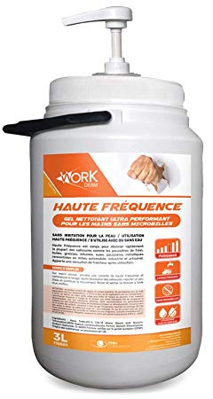 Workderm - Gel Savon main sans microbilles - Élimine les salissures sans irriter - Bidon 3L + Pompe