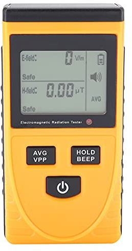 EMF Meter Radiation Reader Digital Electromagnetic Radiation Detector Smart Digital LCD Handheld Tool for Phone WiFi Router Cellular Tower Hunting