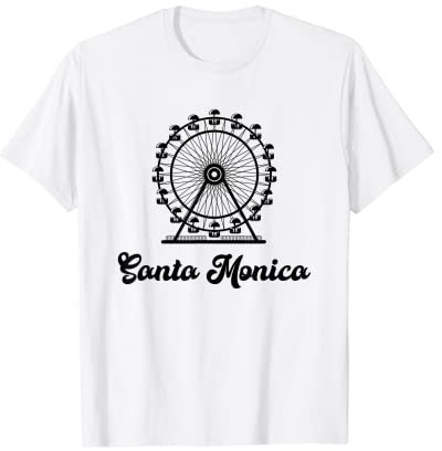 Santa Mónica California con Noria Camiseta