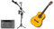 RockJam RJKSK-BK Premium Performer 100-watt Bluetooth Karaoke Machine & PA System with Two Karaoke Microphones & Music Alley 34 Inch Classical Junior Acoustic Guitar For Kids