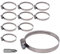 SKIR'CO Lot de 10 colliers de serrage réglables en acier inoxydable de 40 à 60 mm, colliers de serrage pour tuyau (10 pièces, avec embout de tournevis PH)