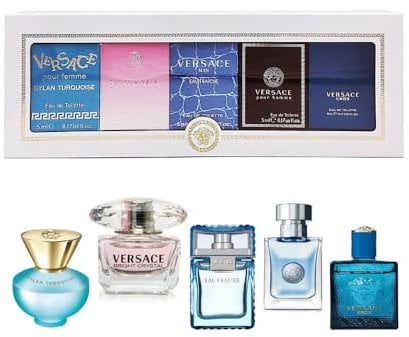 Versace Miniatures Collection by Versace for Uni – 5 Stück Mini-Geschenk-Set, 0,17 oz