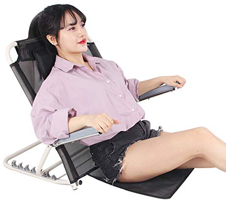 Samnuerly Verstellbares Sit-Up-Bett für orthopädische Nacken-, Kopf- und Lendenwirbelstütze, freistehende Kopfstütze, Rückenlehne mit Kopfkissen, Armlehne, bequem