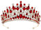URFEDA Brautschmuck Tiara Prinzessin Diadem Kristallkrone Kristall Strass Hochzeit Braut Königin Krone Geburtstagskrone Tiara Diadem für Hochzeit, Festzüge, Party,Kostüm Accessoires