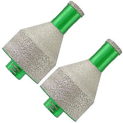 KURSTOL Diamant Fingerfräser – 2 St.Diamant Bohrkrone 20-50mm x M14 Gewindewinkelschleifer,Diamant Fräser Bit zum Formen von Vergrößern von Reinigungslöchern von Granit, Marmor, Porzellanfliesen