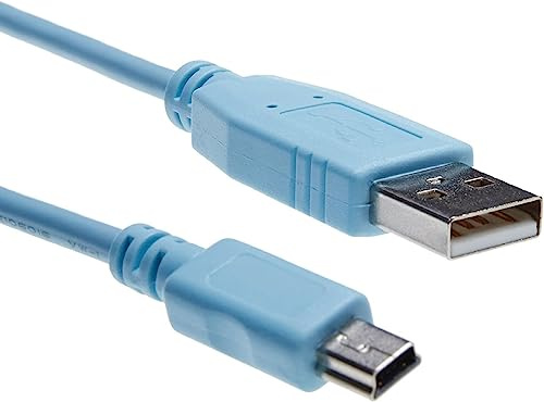 RiteAV - Cavo console USB (compatibile con Cisco CAB-Console-USB), 1,8 m di lunghezza, da USB tipo A a USB tipo Mini B, cavo console Rollover, USB 2.0, connessione a router, switch e firewall