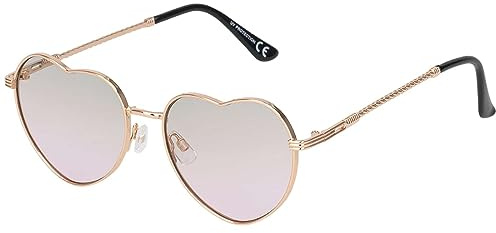 BEZLIT Herzförmige Sonnenbrille mit Metallgestell – UV400 Schutz, getönte Gläser, Sommerbrille in Farbverlauf