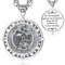 INFUSEU St. Christopher Kette, 925 Sterling Silber Heiliger Saint Christopher Schutzpatron Kompass Anhänger Christlicher Religiöser Schmuck Göttliche Amulett Geschenke für Frauen Herren