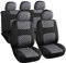 Rebeca Shop A20 Coprisedili Per Auto Universali | Modello Trapuntato | Set Fodere Anteriori e Posteriori | Zip | Copri-Sedile Interni (Grigio classico)