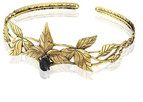 Stirn-Kopfschmuck aus Legierung, Blattkristall, griechische Göttin, Stirnschmuck, verstellbares Haarband, Elfenkrone, für Abschlussball, Geburtstag, Party, Valentinstag, Kostüm, 1 Stück (1 Stück