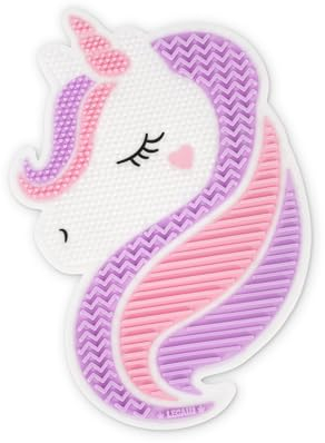 Legami - Reinigungsmatte für Make-up-Pinsel - Brush it Off! - Pad zum Reinigen von Make-up-Pinseln, Silikon-Pad für Kosmetika mit Saugnapf, Einhorn-Thema