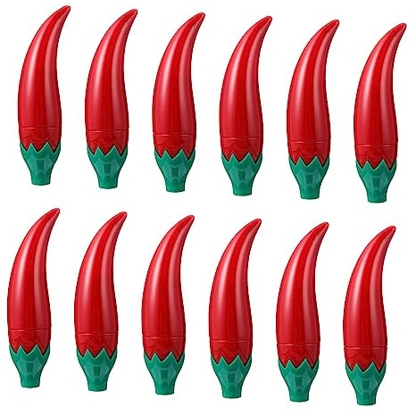 Housoutil 12stücke Nachfüllbare Lippenbalsam Röhren Im Chili-design Leere Lippenstifthülsen Für Lippenpflege Tragbare Und Wasserdichte Lippenpflegebehälter Für Reisen