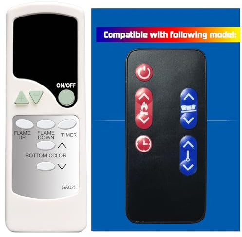 Replacement Remote Control for Signature by Ashley Electric Fireplace EF16-60 W100-22 W901-68