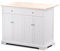 Blumfeldt Isla de cocina – encimera extensible, 2 cajones & 4 puertas, diseño atemporal, espacio de almacenamiento generoso, mueble versátil para cocinas pequeñas, 106.5x49.5x89 cm
