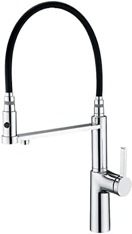 3 Way Kitchen Tap Pull Out Spray Kitchen Mixer Taps with 2 Modes Spray Dual Handles Black Silicone Hose 3 in 1 Drinking Purifier Water Tap for Filter System