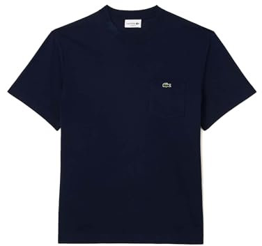 Lacoste T-shirt en coton avec poche poitrine Bleu nuit, bleu marine, XXL