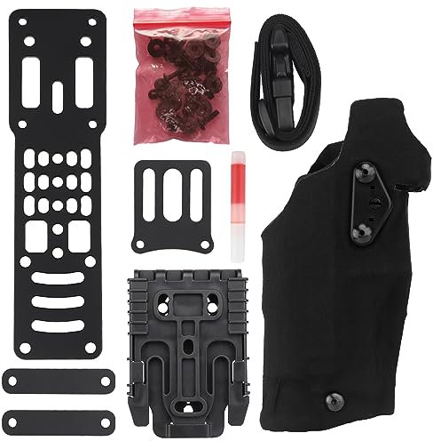 ANSNOW Taktischesenholster, Als-Verriegelung, Kompatibel Glock17 + X300 Lampe Metall Modularerenholsteradapter Jagd Airsoft-Ausrüstung/Schwarz