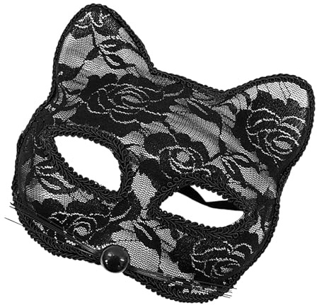 Masque de mascarade demi-visage, couverture de visage de chat | Design sexy de chat en dentelle, demi-masque pour les yeux - Accessoire de mascarade confortable, lunettes de fête avec ruban pour