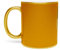 Fabulous Mug Doré en Céramique Chromé - Main Articulée Bois Modèle Dessin Croquis Index Levé Fond Jaune Moutarde - 325 ml