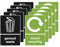 10 Pcs Recycling Stickers for Bins, 150 × 100 mm Self Adhesive General Waste Stickers, Removable Mixed Recycling Bin Labels for Kitchen Outdoor