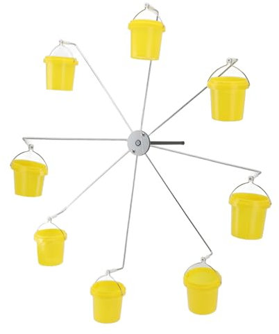 Dynamisches Vogelfutterhaus mit Großem Rad, Hängendes Kolibri-Futterhaus für den Außenbereich mit 8 Eimern