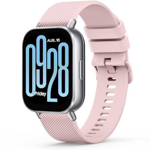 Oumida Correa Deportiva de Silicona Rosa, Compatible con Xiaomi Redmi Watch 5 Active/Lite, Diseño Nato Moderno, Resistente al Agua y Sudor, Cierre de Liberación Rápida, Tamaño Ajustable 130mm a 205mm
