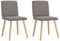 vidaXL Esszimmerstühle 2 STK. Taupe Stoff