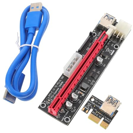 Hoement Pcie Kabelverlängerung aus Kupfer mit Einfacher Installation und Hoher Geschwindigkeit für Mining Gpu Adapter 1x 16 Stück Verbindungskabel