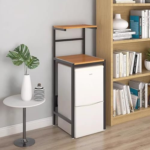 Elitix Compact Refrigerator Stand And Cabinet for Dorm Or Nursing Home, Bedroom Coffee Bar Shelf/Mini Fridge Cabinet, Heavy Duty Storage Shelf for Office(Style1,Small)