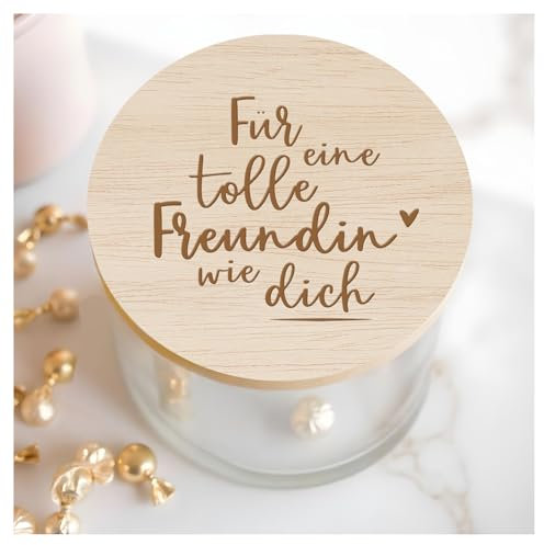 Grandora Vorratsglas Geschenk für Beste Freundin Aufbewahrungsglas Freundschaftsgeschenk Geschenkidee Keksdose Geschenkglas mit Gravur XHG1039-01