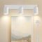 TaFiCo 3 Way White Plug in Wall Lights GU10 - Modern Wall Lamp with Plug 350° Adjustable - 50W Indoor Plug in Wall Light for Bedroom Living Room Kitchen Desk Picture - Bulb Not Included