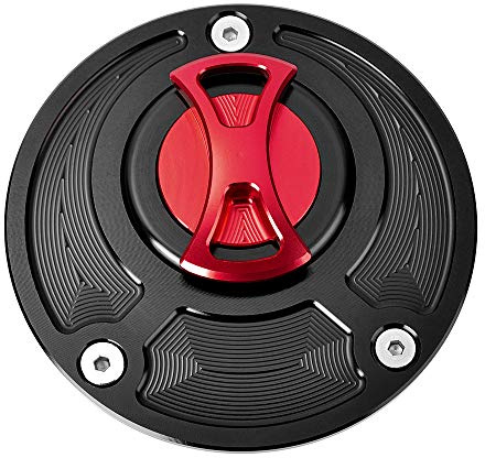 Coperchio del Tappo del Serbatoio Carburante per Ducati 748 916 996 998 848 1098 S R Monster SuperSports di Tutti gli Anni in Alluminio Senza Chiave per Moto (Rosso)