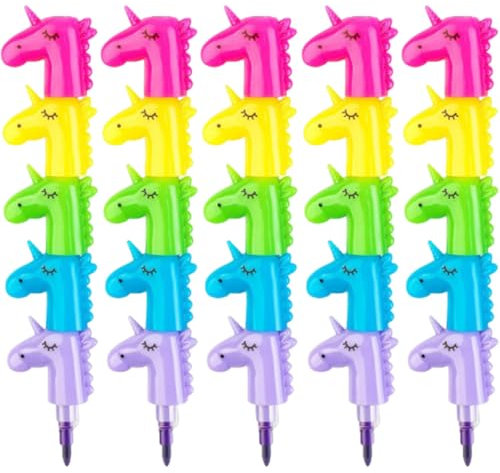 HAMKU 5 Stück buntstifte kinder Stapelbare Buntstifte Kinder Wachsmalstifte Stapelbare Buntstifte Kinder ideal als Mitgebsel Kindergeburtstag Junge oder kleine Geschenke（5 Farben）