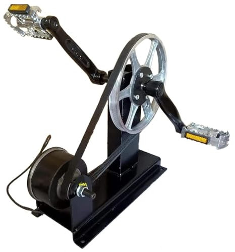 Generadores de manivela Generador de energía de pedal generador de energía de pedal con interfaz USB/salida DC1-35 V, cargador de generador de bicicleta fácil de transportar