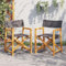 XINCXIN Klappbare Regiestühle 2 STK., Korbsessel Chair Stuhl Gartenmöbel Geeignet für Pool Garden Balcony Outdoor Dunkelgrau Stoff