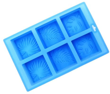CIMAXIC 1 Stück Seifenform dekorativ Dusche Bad Seife machen Formen Laibformen für die Seifenherstellung Fall Formen für Seife Schokoladenform Kuchenform Blue