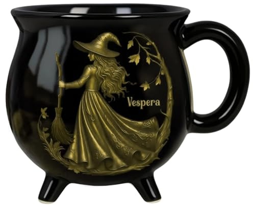 350 Ml Witches Brew Steinzeug Kesselbecher, Schwarz Hexengebräu Kaffeebecher, Witch Trinkbecher Keramik Wasserkocher Kaffee Tasse, Sommer Winter Drinkware, Geburtstag Halloween Geschenk