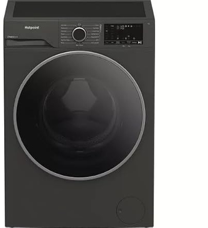 HBCA 93G CARE UK FabricCare 9kg 1400 Spin Washing Machine – Manhattan Grey | Anti-Stain Technology, Steam Hygiene, Rapid Cycles, Energy Efficient, Quiet Motor, Large Capacity Laundry Appliance