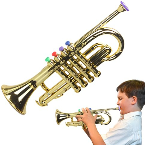 Trompete Spielzeug Für Kinder, Musikinstrumente Spielzeug, Vorschul Musikspielzeug, Musikalisches Trompetenhorn Blasspielzeug, Tragbares Blasinstrument, Frühpädagogische Lehrlieder